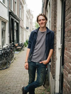 Sem, 20 — AI boyfriend character from Rotterdam, Netherlands; works at his brother's bike repair shop; gap year