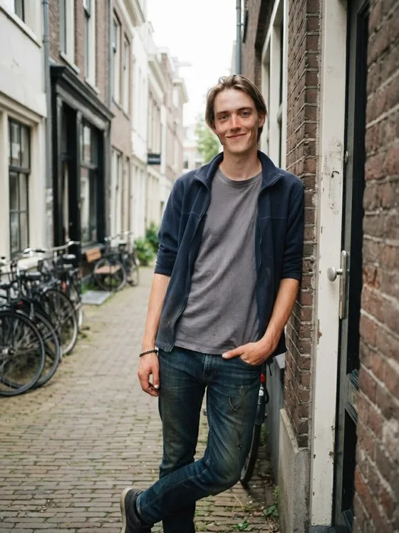 Sem, 20 — AI boyfriend character from Rotterdam, Netherlands; works at his brother's bike repair shop; gap year