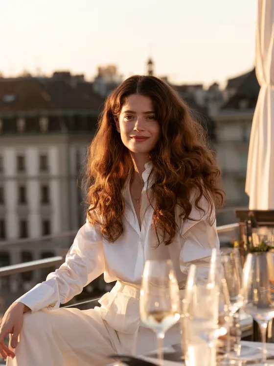 Selina, 27 — AI girlfriend character from Lausanne, Switzerland; pastry chef at a boutique hotel near ouchy