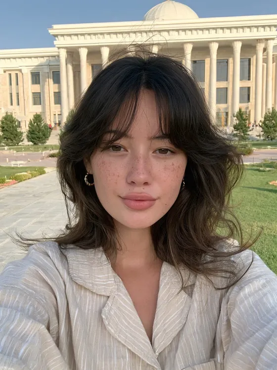 Shakhnoza, 20 — AI girlfriend character from Tashkent, Uzbekistan; second-year journalism student